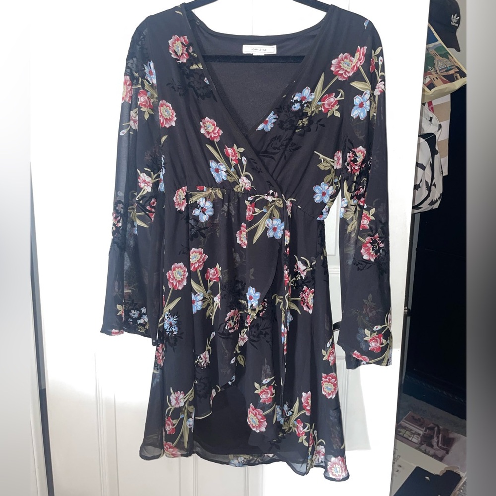 Adam Levine collection floral wrap dress